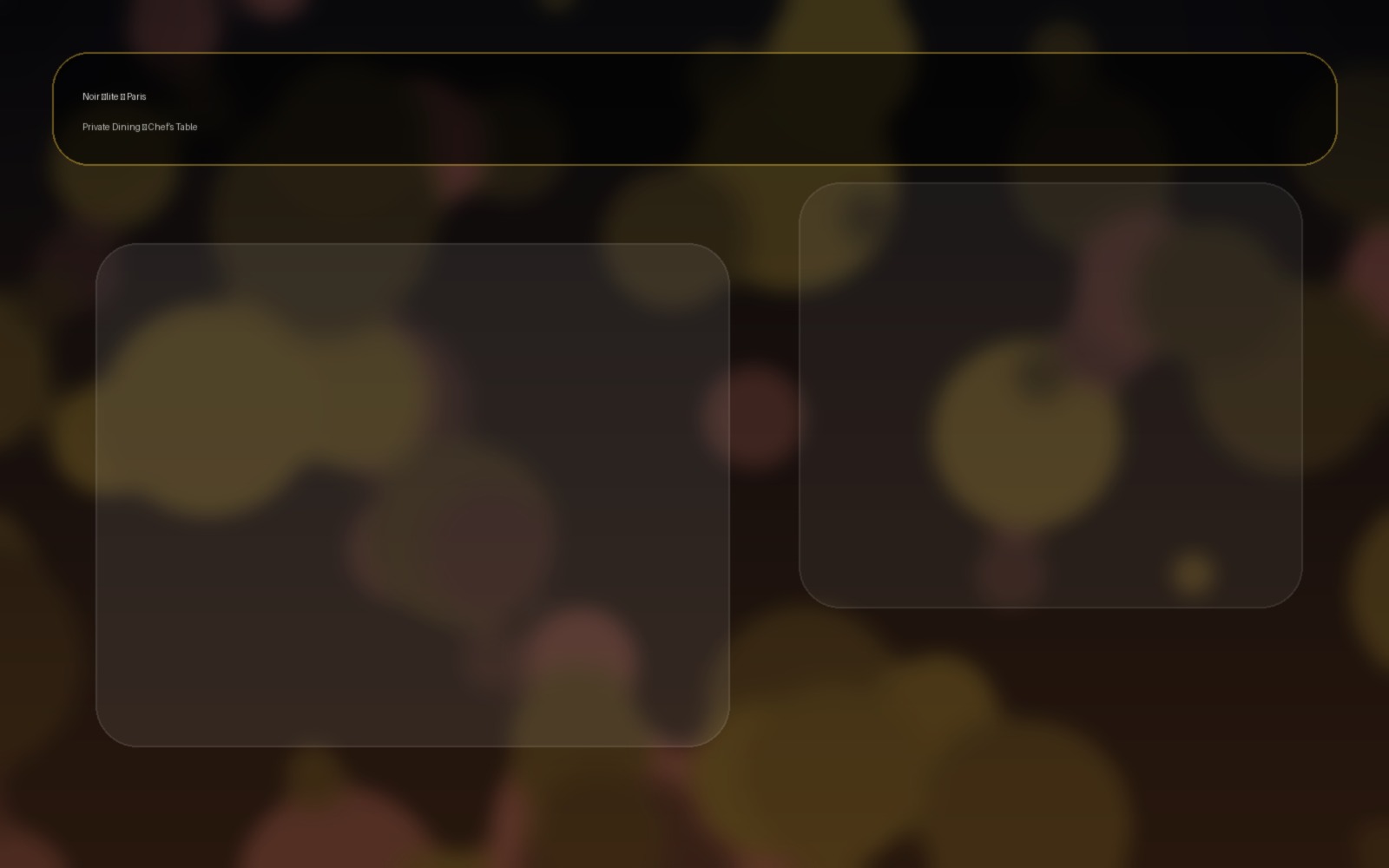 Noir Élite — Restaurant privé à Paris
